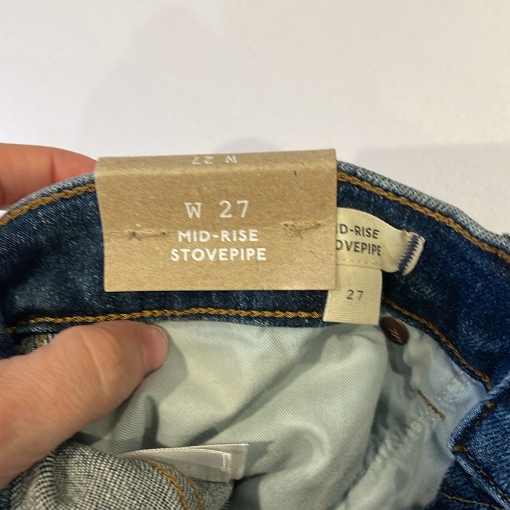 “Madewell Dark Wash Stovepipe Slim Jeans | Women’s 27 | NWT Midrise inseam 31" - Picture 11 of 17
